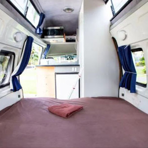 Camperman Paradise S&T Campervan – 5 Berth – inside bed