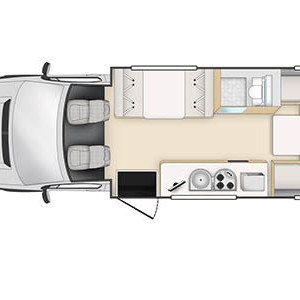 Cheapa Motorhome – 6 Berth – day layout