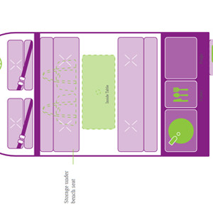 Jucy Crib Campervan – 2 Berth – day-layout