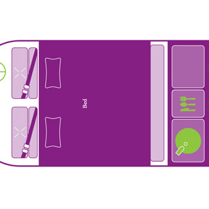 Jucy Crib Campervan – 2 Berth – night-layout