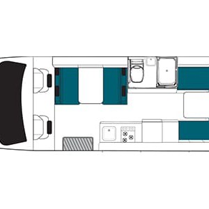 Maui River Motorhome – 6 Berth-floorplan-day