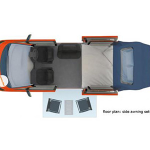 Spaceships Beta Campervan – 2 Berth – layout side awning