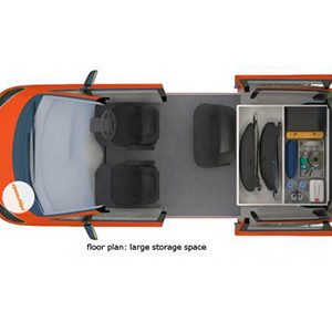 Spaceships Beta Campervan – 2 Berth – layout storage