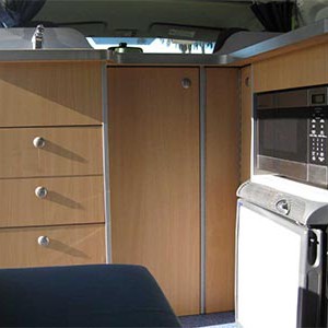 TA Budget Campervan – 3 Berth – cupboard