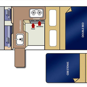 TA HiTop Campervan – 3 Berth – nighttime