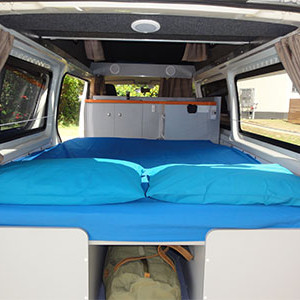 TA Kuga Campervan – 3 Berth – sleeping area