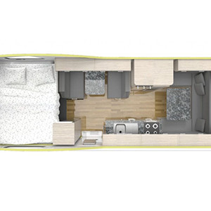 Cruisin Discovery Motorhome – 6 Berth – layout daytime