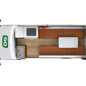 Go Cheap Budget HighTop Campervan – 2 Berth – day-layout