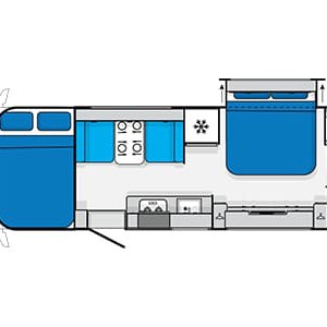 LGM Conquest Royale Motorhome – 4 Berth-floorplan-night