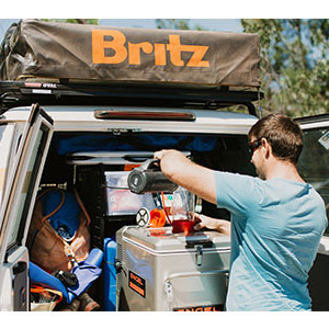 Britz Safari Landcruiser 4WD – 5 Berth – mixing drink