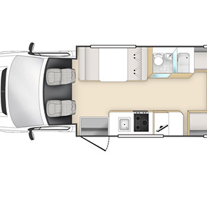 StarRV Pandora Motorhome – 4 Berth – day layout