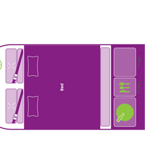 Jucy Crib+ Campervan – 4 Berth-layout-night-lower