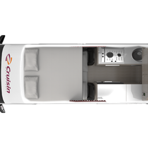 Cruisin Hi-Top – 4 Berth – layout night