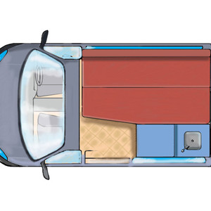 TC Sleepervan Standard – 2 Berth – layout