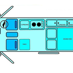 AS PopTop Campervan – 2 Berth – layout