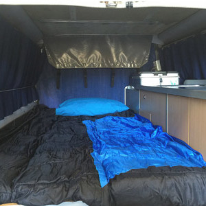 BM 4WD Hi-Top Bushcamper – 2 to 3 Berth – bed