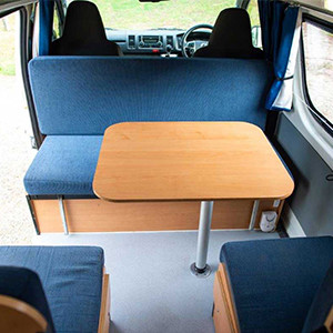 CP Standard Campervan – 4 Berth-inside-seating-and-table