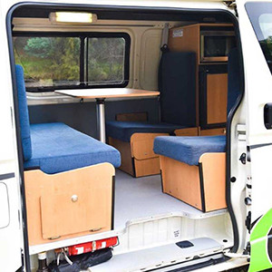 CP Standard Campervan – 4 Berth-outside-sliding-door-open-seating