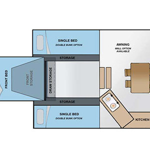 RD 4WD Safari Camper – 5 Berth – safari layout