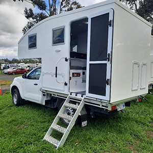 AR Compact Motorhome – 2 Berth-side-door-open