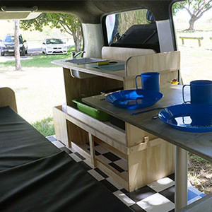 WC Hitop Campervan – 2 Berth – table