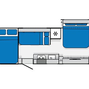 LGM Royale Motorhome – 6 Berth-floorplan-night