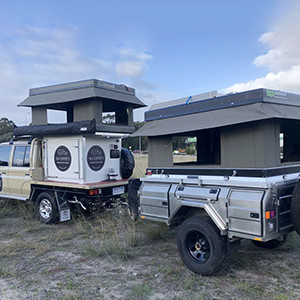 WA 79 Series Landcruiser 4WD with Roof Top Tent, POD & Camper Trailer ...