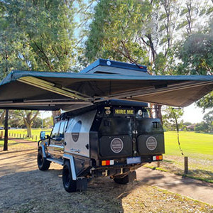 WA 79 Series Landcruiser with Rooftop Tent & Canopy 4WD – 2 Berth-exterior-awning-back-view