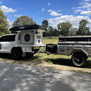 WA 200 Series 4WD with Roof Top Tent, POD & Camper Trailer – 5 Berth-exterior-side