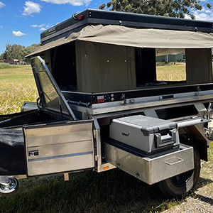 WA 200 Series 4WD with Roof Top Tent, POD & Camper Trailer – 5 Berth-trailer