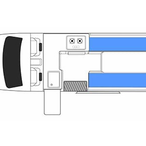 AS HiTop Campervan – 2 Berth-floorplan-day