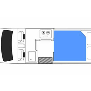 AS HiTop Campervan – 2 Berth-floorplan-night