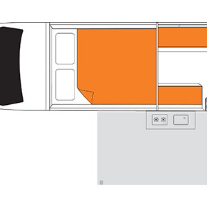 Britz Maverick 4WD – 2 Berth – layout