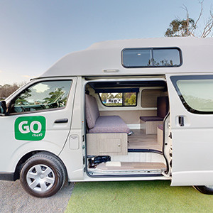 GoCheap Hi Top Campervan – 2 Berth – slide door open