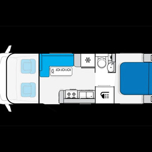 LGM Grandiose Motorhome – 2 Berth-layout