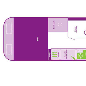 Jucy Chaser Campervan – 3 Berth-Floor-Plan-night-upper-level