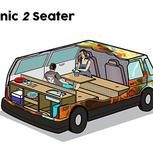 WC Van 2 – 2 Berth-day-layout