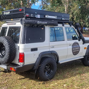 WA 76 Series Landcruiser with Roof Top Tent, Awning & Outdoor Shower 4WD – 2 Berth-exterior (1)