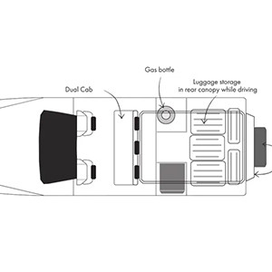 Britz Warrior 4WD – 4 Berth-Floorplan_Travel