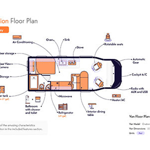 Indie Campers Ovation – 4 Berth-day-floorplan