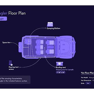 Indie Campers Wrangler – 2 Berth-floor-plan-night